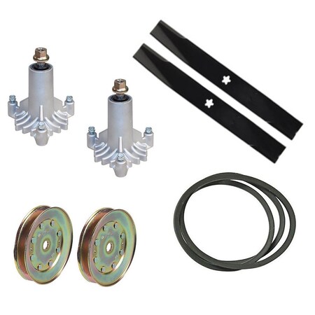 Aic Replacement Parts Mower Deck Rebuild Kit Fits 42 Craftsman LT1000 - 130794 134149 144959 21547082-BLADEPULLEYSPINDLEBOLT